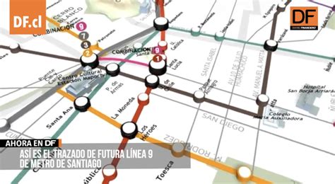 Este es el nuevo trazado de la futura línea 9 de Metro de Santiago