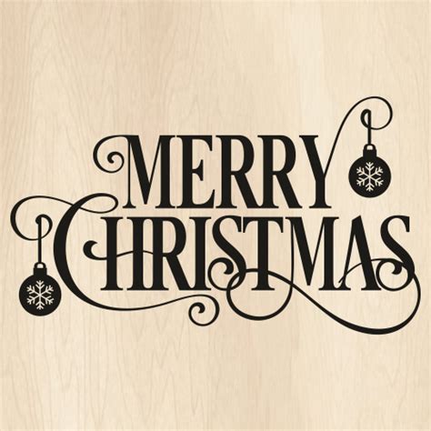 Merry Christmas Bulb Svg Christmas Png