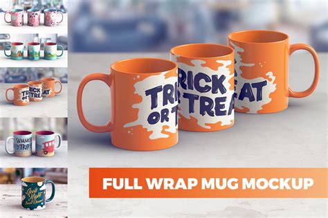 Full Wrap Mug Mockup Cup And Container Mockups Creative Market