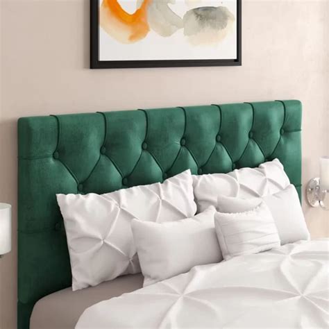 Velvet Tufted Headboard Green Headboard Tufted Headboards Cushion