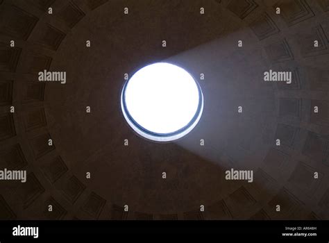 The Oculus inside the Pantheon Rome Italy Stock Photo - Alamy