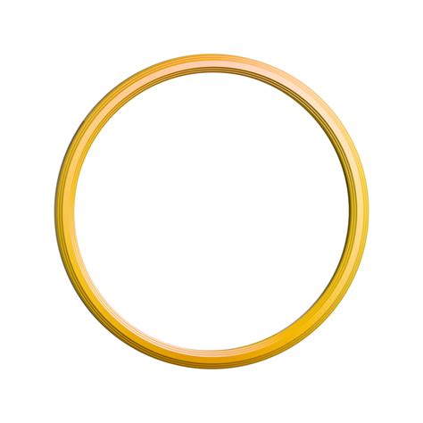 Golden Round Frame Png