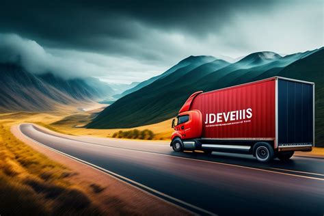 Lexica Wallpaper Of A Delivery Truck Driving A Long Winding Road