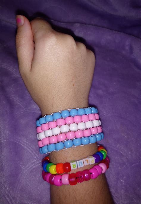 Trans Pride Flag Kandi Cuff Etsy