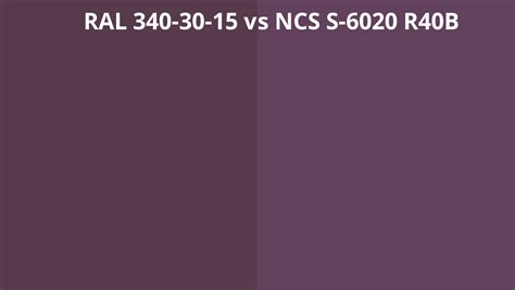 RAL 340 30 15 Vs NCS S 6020 R40B RAL Colour Chart UK