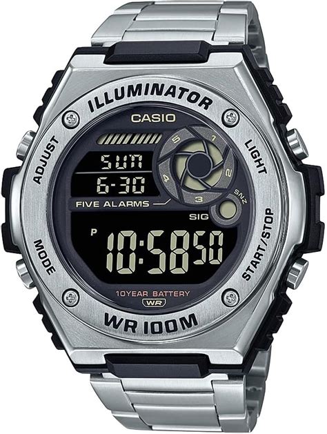 Amazon Casio MWD100H Series Mens Digital Watch Silver Black