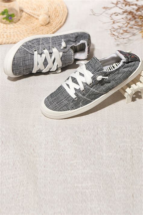 Gray Lace Up Casual Canvas Shoes The Perfect Touch Sa