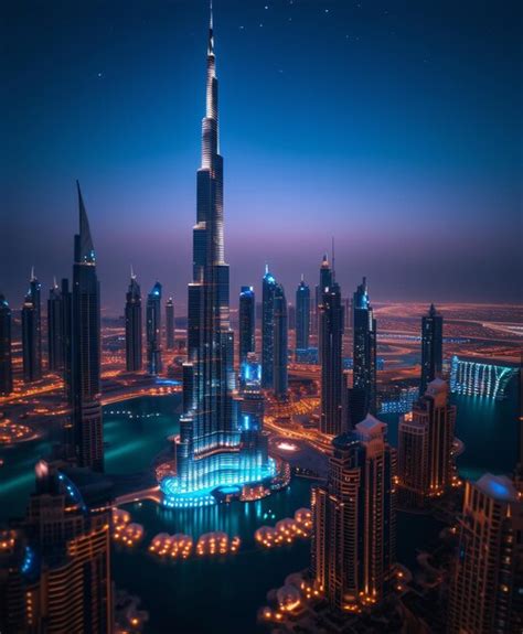 Premium Photo | Burj Khalifa Night view United Arab Emirates