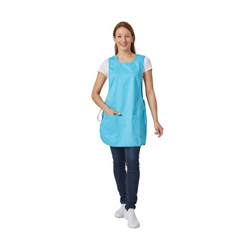 Blouse Tablier Sans Manches Chasuble Couleur Turquoise Femme