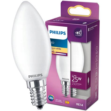 Żarówka Led E14 B35 2 2w 25w 250lm 2700k Ciepła Filament Philips