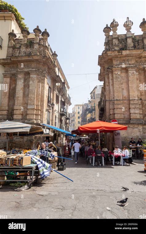 Traditional Street Market Of Southern Italy Famous Capo Market Of