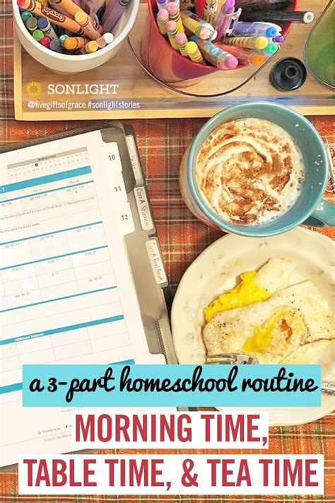 A 3 Part Homeschool Routine Morning Time Table Time And Tea Time