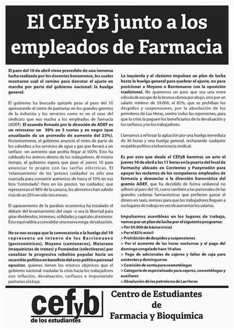 Farmacity En Lucha El Cefyb Junto A Los Empleados De Farmacia Acto