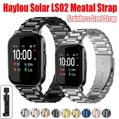 Stainless Steel Strap For Haylou Solar LS02 Smartwatch Stainless Steel