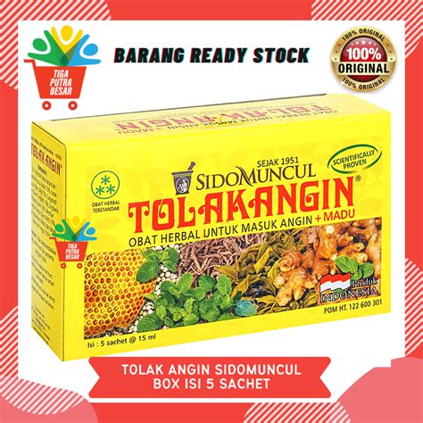 Tolak Angin Cair Madu Sidomuncul Box Isi Sachet Obat Herbal Untuk