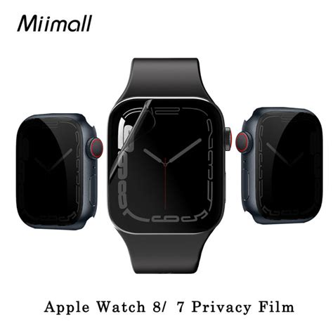 4แพ็ค Miimall Compatible Apple Watch Series 8 7 41mm 45mm Privacy Screen Protector Apple Watch