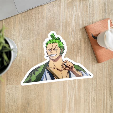 Roronoa Zoro Sticker One Piece Anime The Swordsman Zoro Etsy Uk