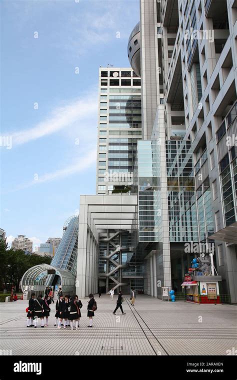 Tokyo Japan May 11 2012 People Visit Fuji Tv Building In Tokyo