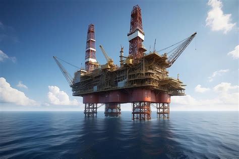 premium photo  naval architecture   oil rig floating