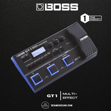 BOSS GT 1 GUITAR MULTI EFFECTS PROCESSOR WITH ADAPTER GT 1 GT1