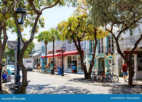 Historic Duval Street In Key West Florida Editorial Image