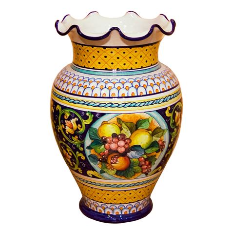 Vaso Porta Ombrelli In Ceramica Decorata A Mano Artesole