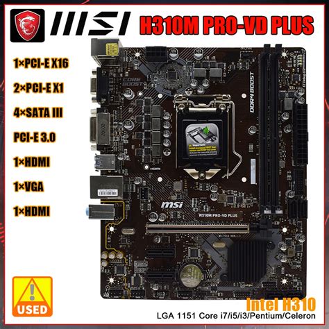 Placa Base Msi H M Pro Vd Plus H Chipset Intel Ranura Lga