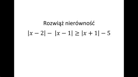 Nierówność z wartością bezwzględną cz 1 YouTube