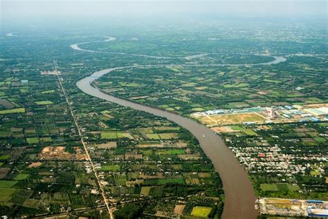 Premium Photo | Aerial view over vietnam mekong delta