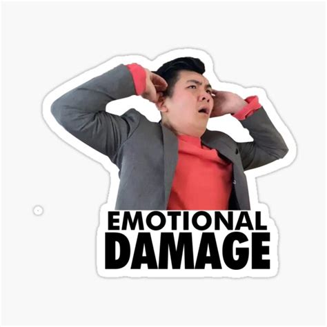 Emotional Damage Sticker For Sale By Callmecaveman Redbubble