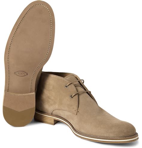 Tods Suede Desert Boots In Brown Natural For Men Lyst