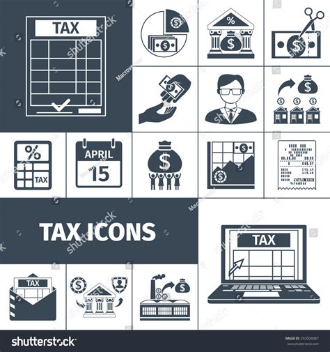 Taxes Fees Payment Contribution Date Flat Stock Vector Royalty Free