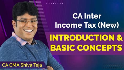 Ca Inter Income Tax New Introduction And Basic Concepts May Nov