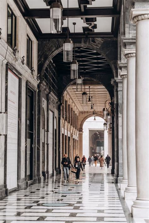 Milan Italy November 13 2021 People Walking In Streets Of