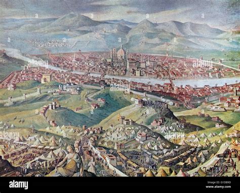 Painting Titled Florence Besieged By Giorgio Vasari 1511 1574 An