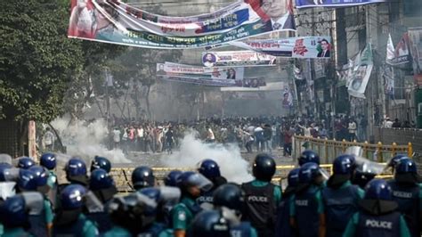 Bangladesh police break up anti-PM protest with tear gas, rubber ...