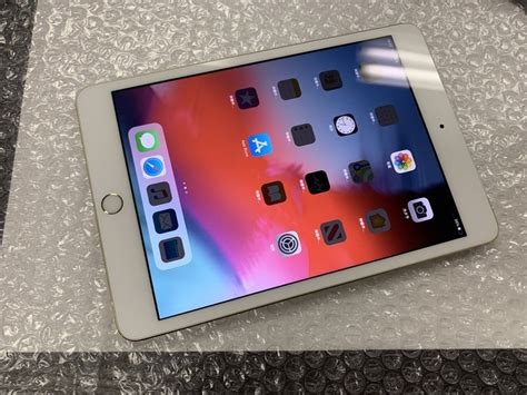 再DE058 au iPad mini 第3世代 Wi Fi Cellular A1600 ゴールド 16GB 判定 iPad本体 売買され