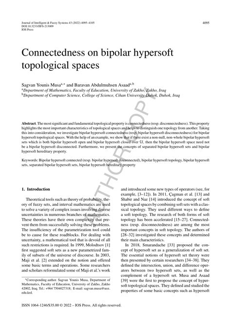 PDF Connectedness On Bipolar Hypersoft Topological Spaces