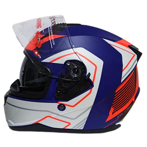 Casco De Moto Integral Thors Doble Visor Certificado En Blanco Cascos De Moto Perú