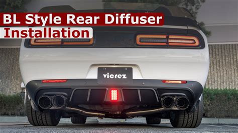 Vicrez BL Style Rear Diffuser Installation Vz102490 Dodge Challenger