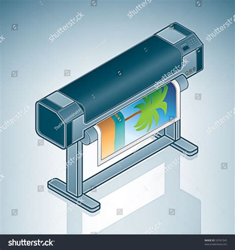 Large Format Photo Printer Plotter Stock Vector (Royalty Free) 53767345