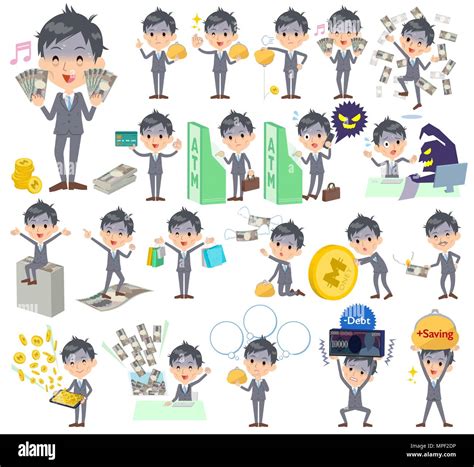 Gray Suit Businessman Bad Condition Money Stock Vector Image Art Alamy