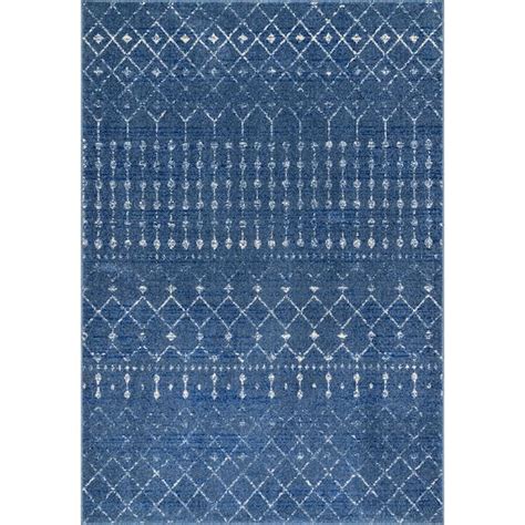 NuLOOM Blythe Modern Moroccan Trellis 9 Ft X 12 Ft Dark Blue Area Rug