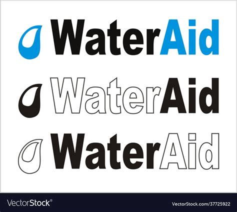 Water aid logo image Royalty Free Vector Image