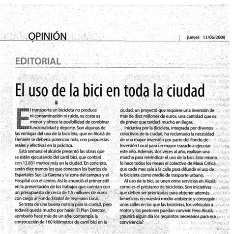 Ejemplo De Articulo De Opinion En Un Periodico Nuevo Ejemplo Images