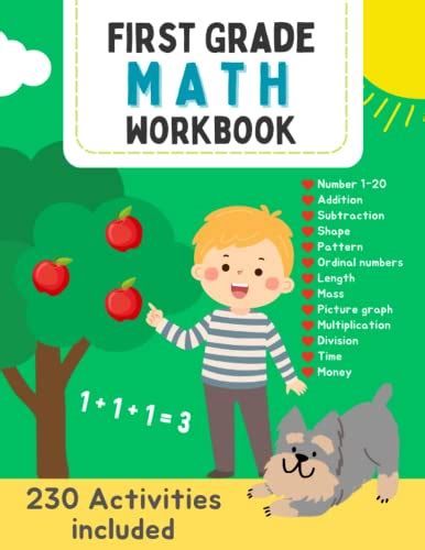 First Grade Math Workbooks : 230 Activities with Answers: Ages 6-8, Number Sense, Addition ...