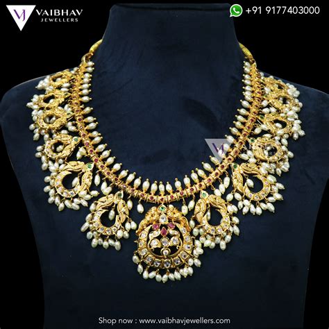 Latest Guttapusalu Necklace Designs By Vaibhav Indian Jewellery Designs