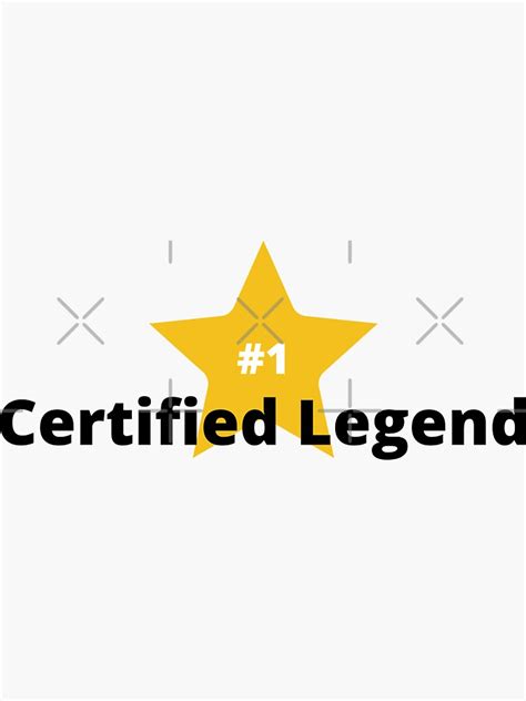 Certified Legend 1 Sticker For Sale By Andreashallager Redbubble