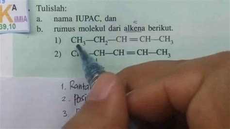 Tata Nama Alkena Iupac Dan Rumus Molekul Kimia Sma Youtube