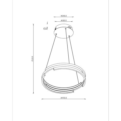 Visilica Led Esme Msl P Crna Mass Light